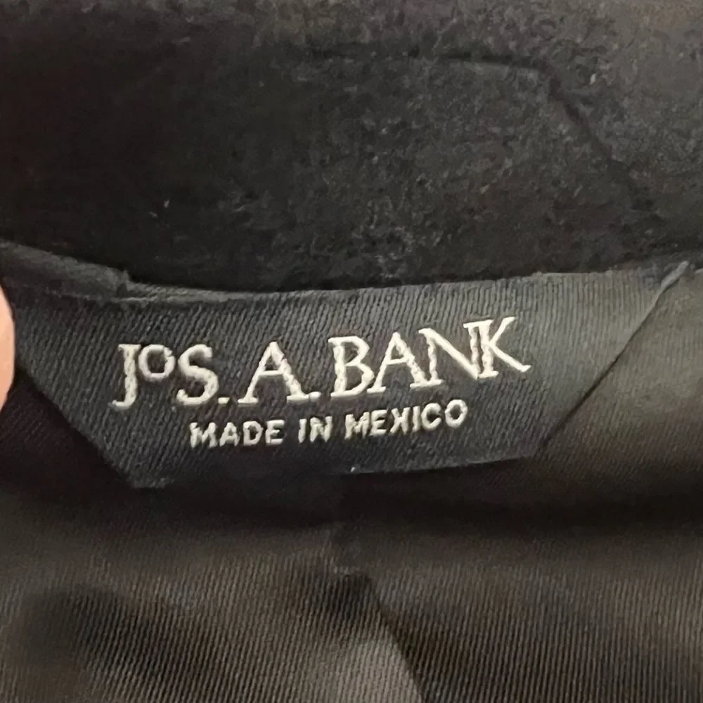 Jos A Bank Men's Two Button Sport Coat Jacket Black 100% Cashmere SIZE 39R